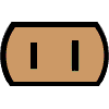 North American Electrical outlet without ground