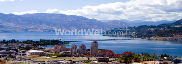 A View of Downtown Kelowna and Lake Okanagan