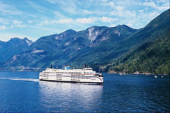 A ferry near Vancouver Island