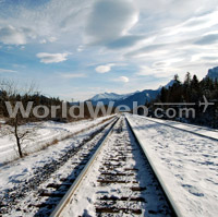Railway tracks near Canmore