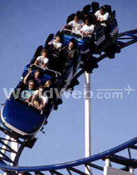 Thrilling roller coaster ride