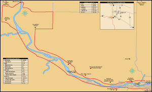 Map of Dinosaur Valley, Alberta