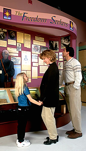 Taking in an exhibit at St. Catharines Museum, ON