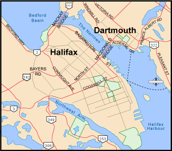 Map of Halifax Regional