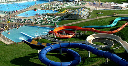 High-speed slides at  Magic Mountain