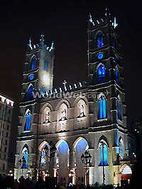 Notre-Dame of Montreal Basilica at Night