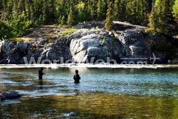 Fishing in a River near Yellowknife, Northwest Territories