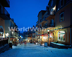Pedestrian Village At Night
