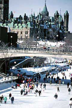 The Rideau Canal Borders Byward Market to the West