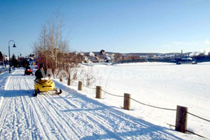Snowmobiling, Edmundston, NB, Canada