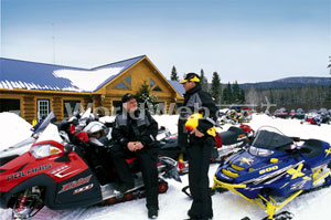 Snowmobiling, Governors Lodge, Bathurst, NB, Canada