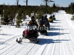 Snowmobiling Group, New Brunswick, Canada