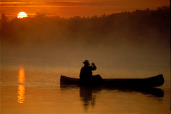 Canoeing at Sunrise