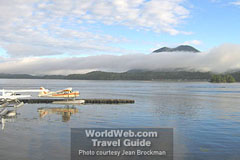 A float plane in the Tofino Harbour