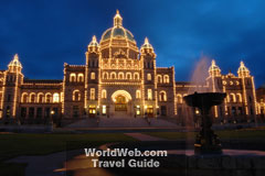 Victoria's Parliament Buildings by Night