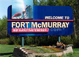 Welcome to Fort McMurray City Entrance Sign