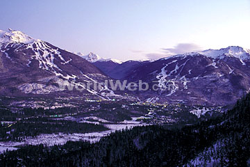 The Village Nestled Between Whistler and Blackcomb Mountains