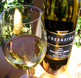 Wine from Creekside Vineyard