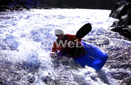 Kayaking a Rapid on the Columbia River