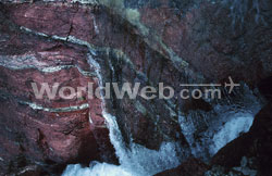 A Sedimentary Rock Waterfall