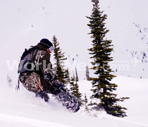 Deep Snow Boarding in Kananaskis Country