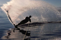 A water skier on Shuswap Lake