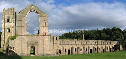 Fountains Abbey near Ripon, North Yorkshire, England