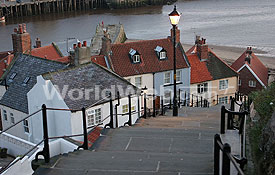 The Town of Whitby and the River Esk, North Yorkshire, England