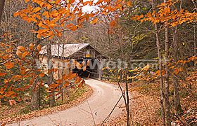 A Vermont Covered Bridge, New England, USA