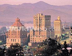 Asheville's distinctive Art Deco skyline
