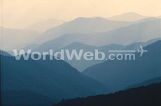Layered peaks of the Blue Ridge Mountains