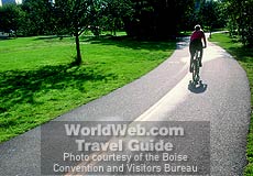 Biking on the Boise River Greenbelt