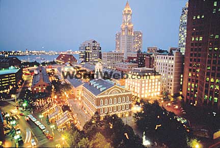 An Overview of Faneuil Hall at Night