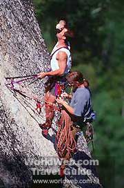 Rock Climbing is popular in the North Conway area