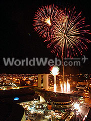 Fireworks over downtown El Paso