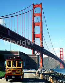 Golden Gate Bridge and Cable Car