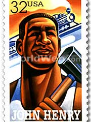 John Henry Postage Stamp
