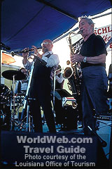 Performers at the New Orleans Jazz & Heritage Festival