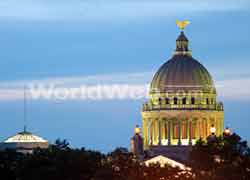 Mississippi State Capital Building at Night