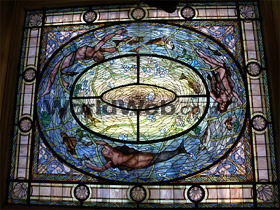 Stained Glass Ceiling in Visitor Center