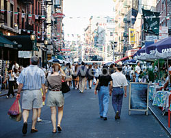 A street in Little Italy