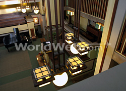 Inside the Unity Temple in Oak Park, Illinois