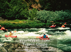 Kayakers  on the Willamette River