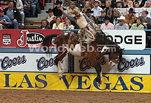 Saddle Bronc Riding, National Finals Rodeo, Thomas & Mack Center, Las Vegas, Nevada