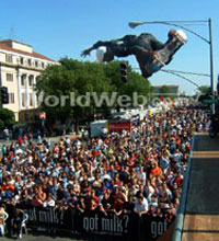 Skateboarder at Asparagus Festival
