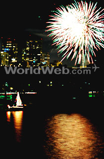 Fireworks at Boston Harbor