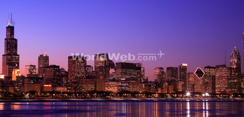 Chicago at night
