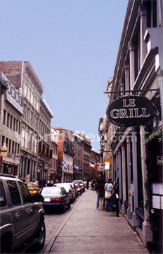 A Cobblestone Street in Old Montreal