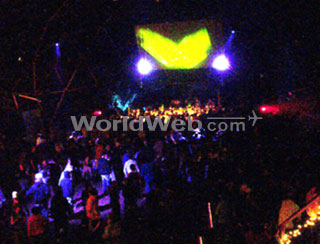 Dancers Enjoy a Lightshow at Shambhala